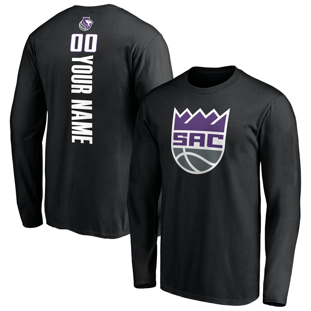 Sacramento Kings Playmaker Personalized Name & Number Long Sleeve T-Shirt For Sale