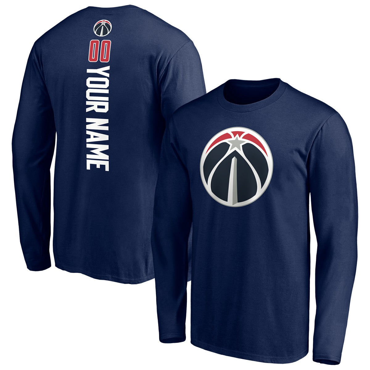 Washington Wizards Playmaker Personalized Name & Number Long Sleeve T-Shirt For Sale