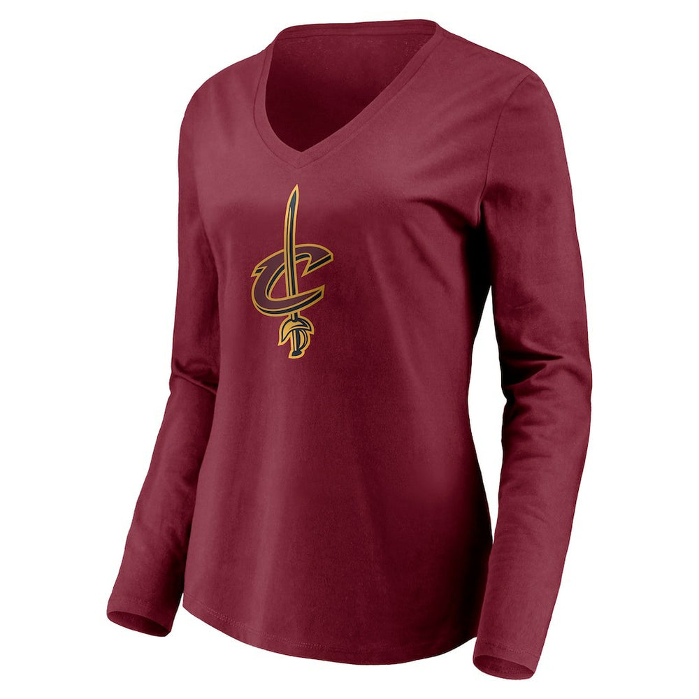 Cleveland Cavaliers Women's Playmaker Personalized Name & Number Long Sleeve V-Neck T-Shirt sale Online