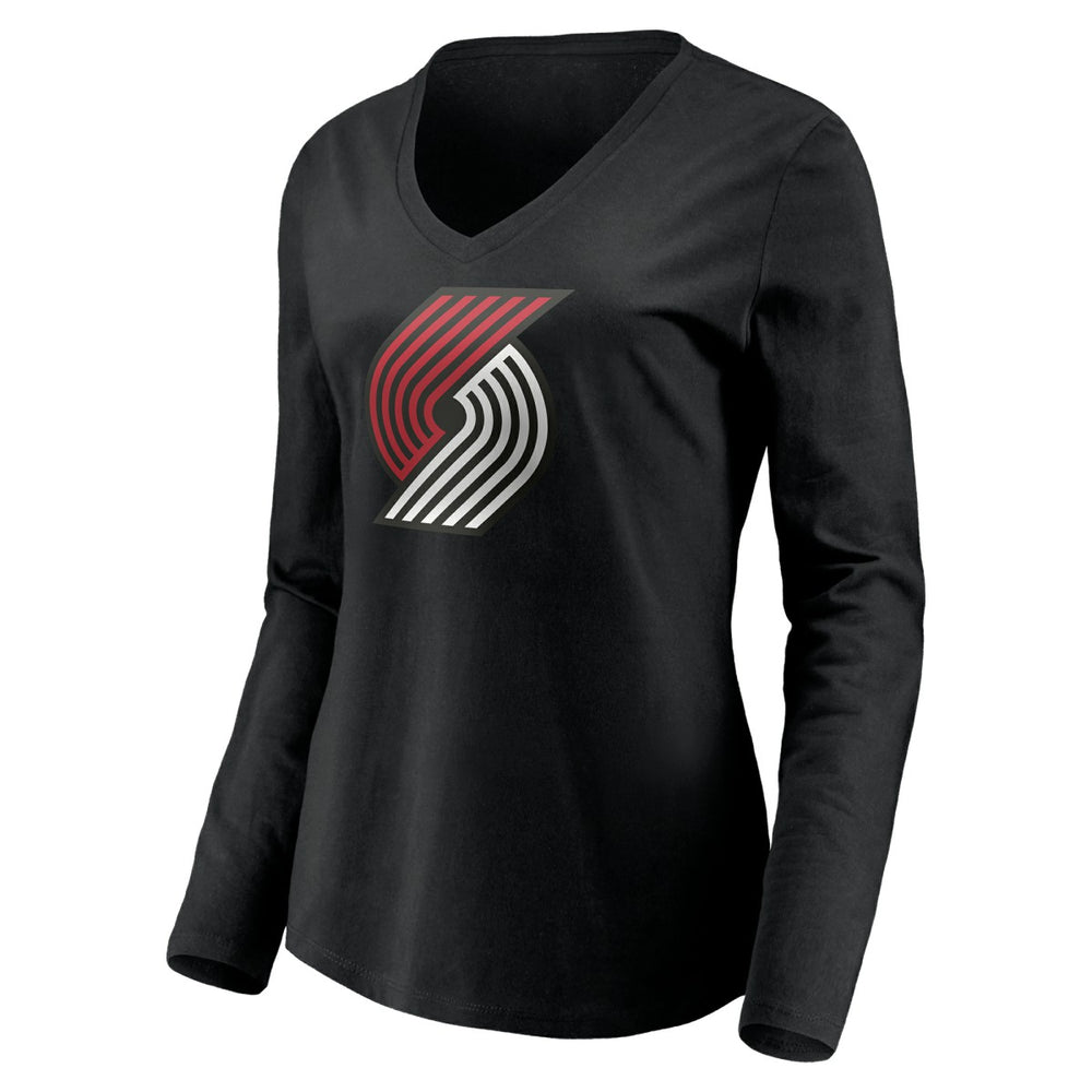 Portland Trail Blazers Women's Playmaker Personalized Name & Number Long Sleeve V-Neck T-Shirt New