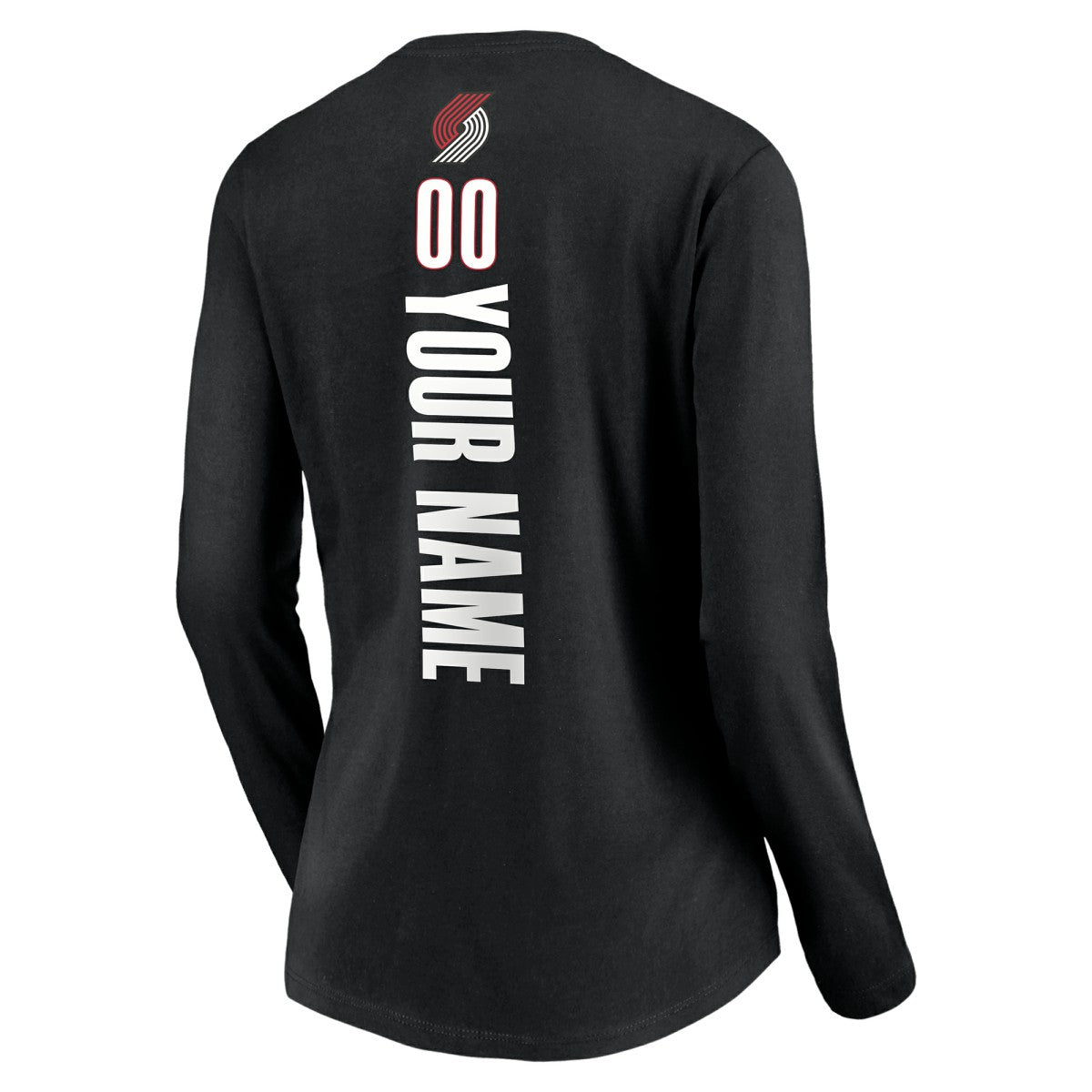 Portland Trail Blazers Women's Playmaker Personalized Name & Number Long Sleeve V-Neck T-Shirt New