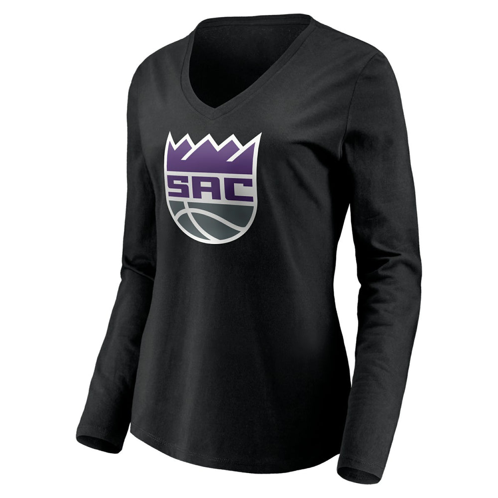 Sacramento Kings Women's Playmaker Personalized Name & Number Long Sleeve V-Neck T-Shirt Discount