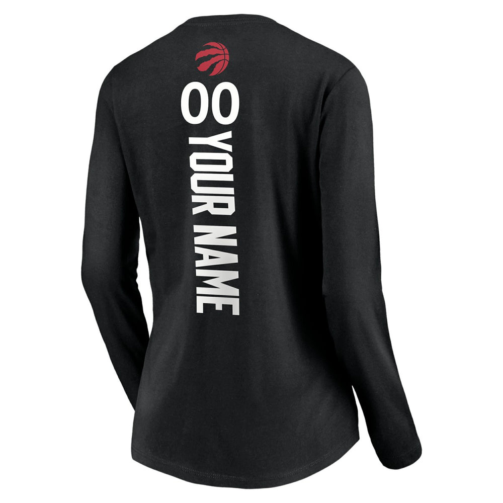 Toronto Raptors Women's Playmaker Personalized Name & Number Long Sleeve V-Neck T-Shirt Online