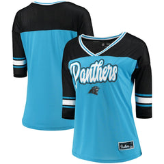Carolina Panthers New Era 5th & Ocean by  Women's Mesh Long Sleeve T-Shirt