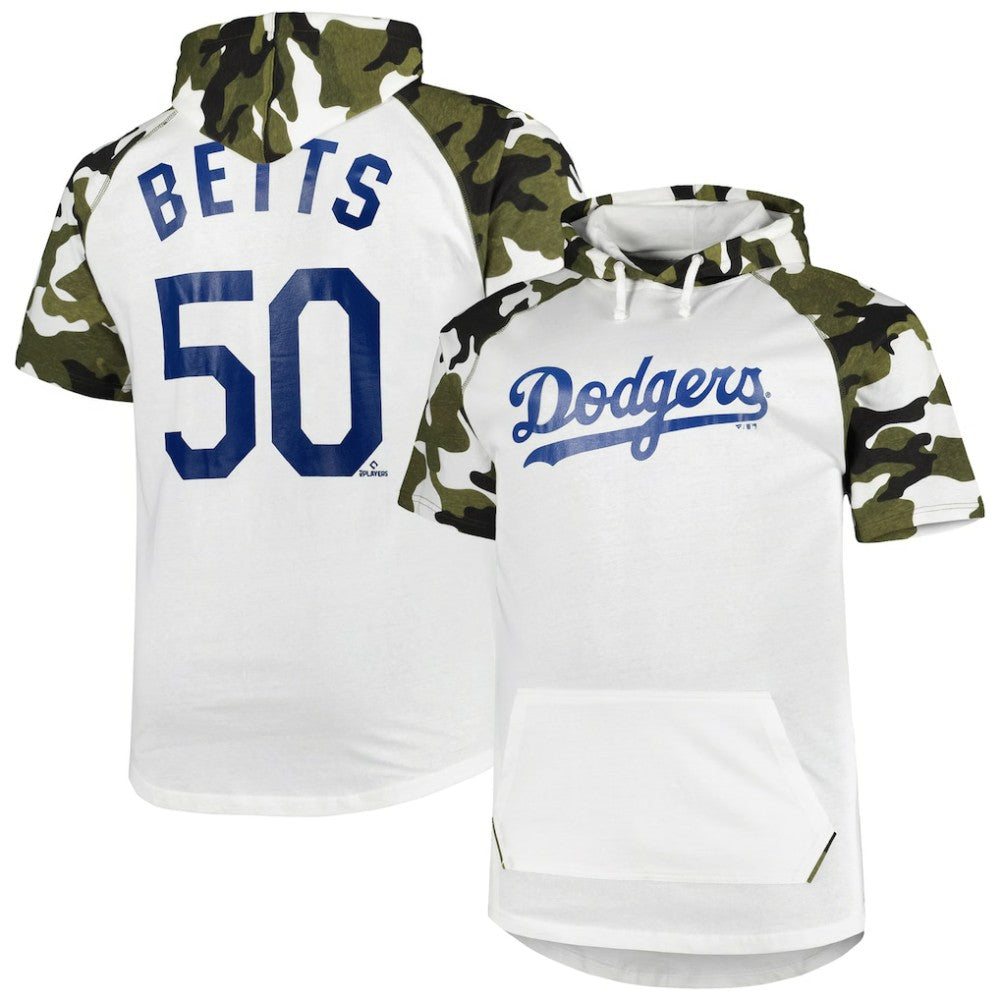Mookie Betts Los Angeles Dodgers Player Big & Tall Raglan Hoodie T-Shirt | MLB Sale