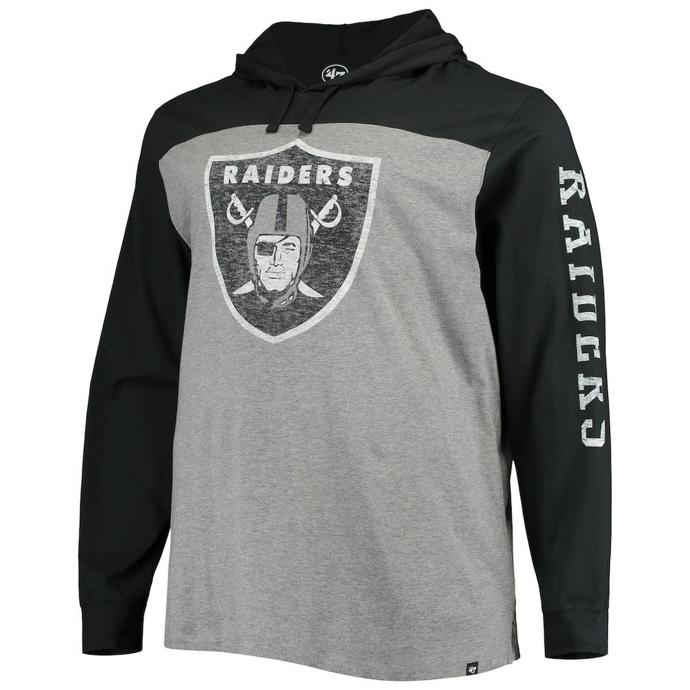 Las Vegas Raiders 47 brand '47 Franklin Wooster Long Sleeve Hoodie T-Shirt