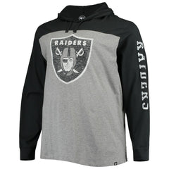 Las Vegas Raiders 47 brand '47 Franklin Wooster Long Sleeve Hoodie T-Shirt
