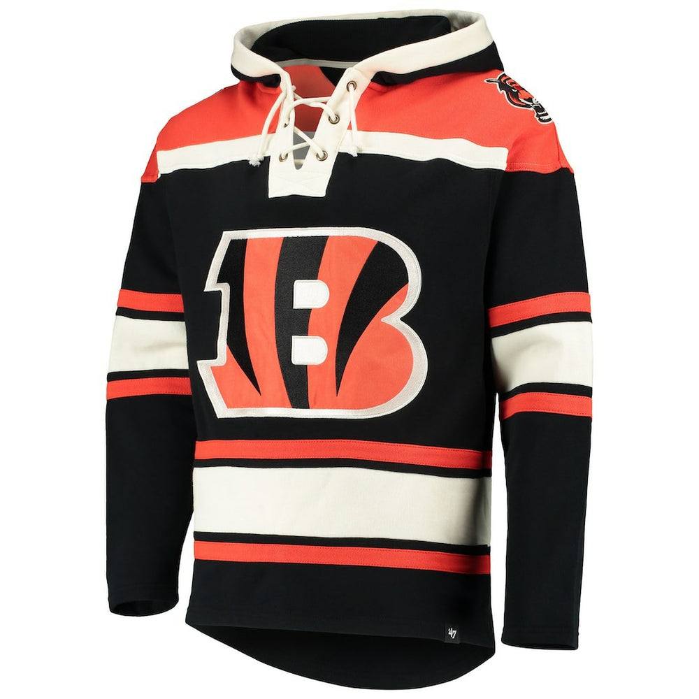 Cincinnati Bengals 47 brand '47 Lacer V-Neck Pullover Hoodie