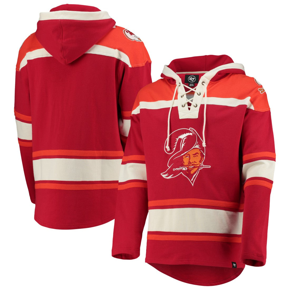 Tampa Bay Buccaneers 47 brand '47 Throwback Lacer Pullover Hoodie