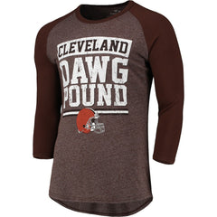 Cleveland Browns Fanatics Pastime Raglan 3/4-Sleeve T-Shirt