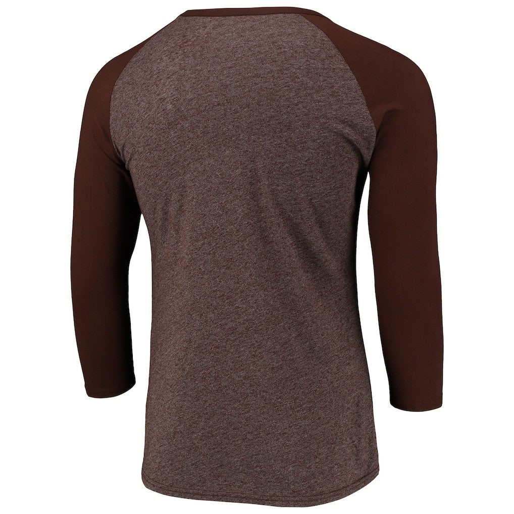 Cleveland Browns Fanatics Pastime Raglan 3/4-Sleeve T-Shirt
