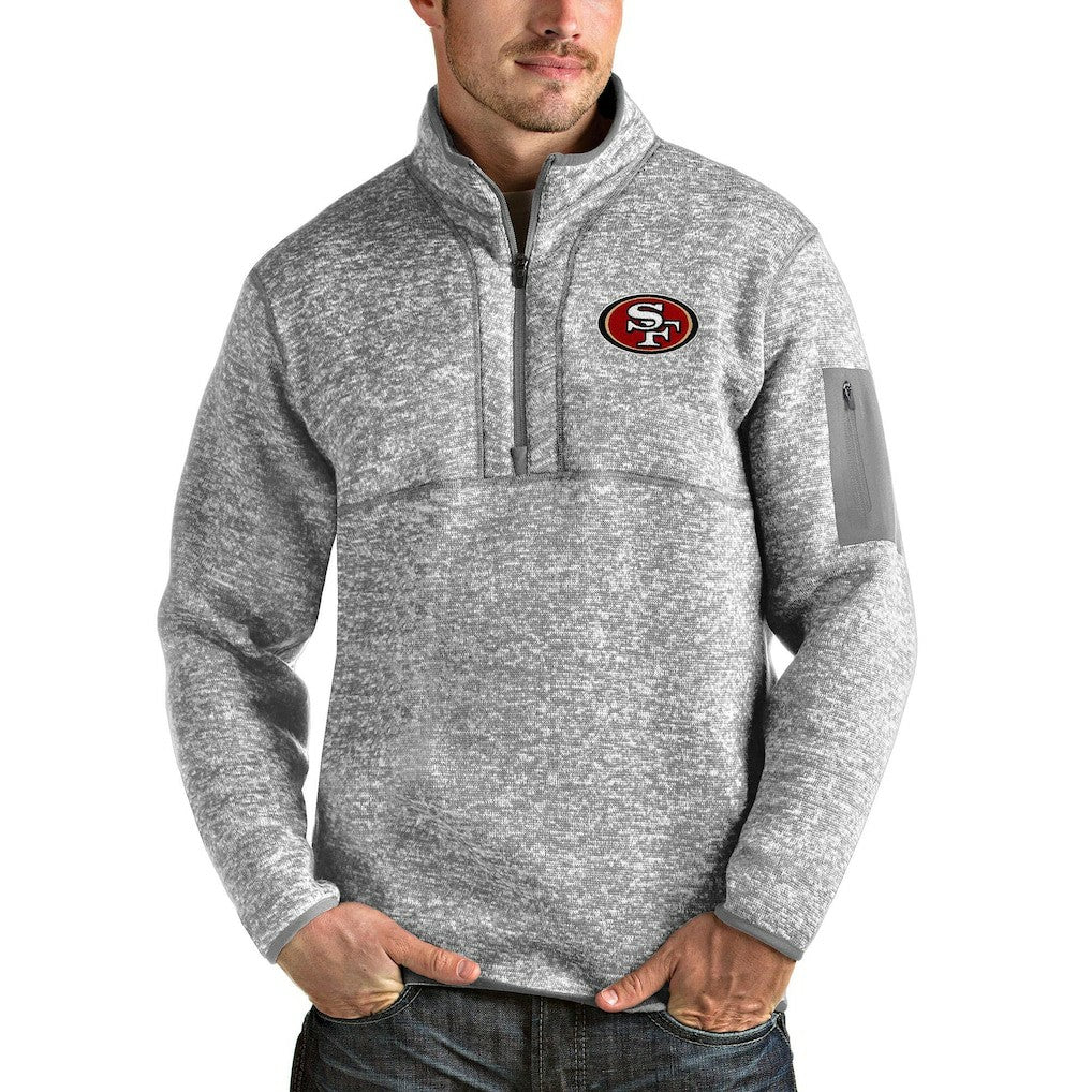 San Francisco 49ers  Antigua Team Logo Fortune Quarter-Zip Pullover Jacket