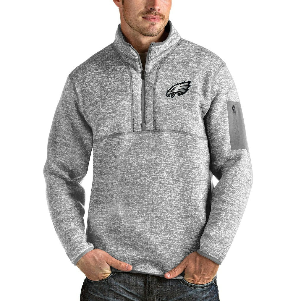 Philadelphia Eagles  Antigua Team Logo Fortune Quarter-Zip Pullover Jacket