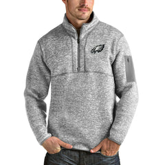 Philadelphia Eagles  Antigua Team Logo Fortune Quarter-Zip Pullover Jacket