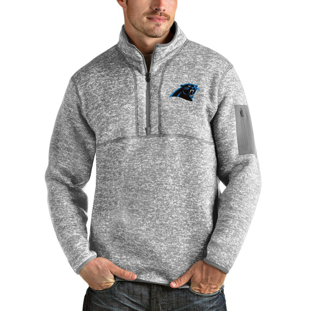 Carolina Panthers  Antigua Team Logo Fortune Quarter-Zip Pullover Jacket