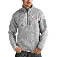 Pittsburgh Steelers  Antigua Team Logo Fortune Quarter-Zip Pullover Jacket