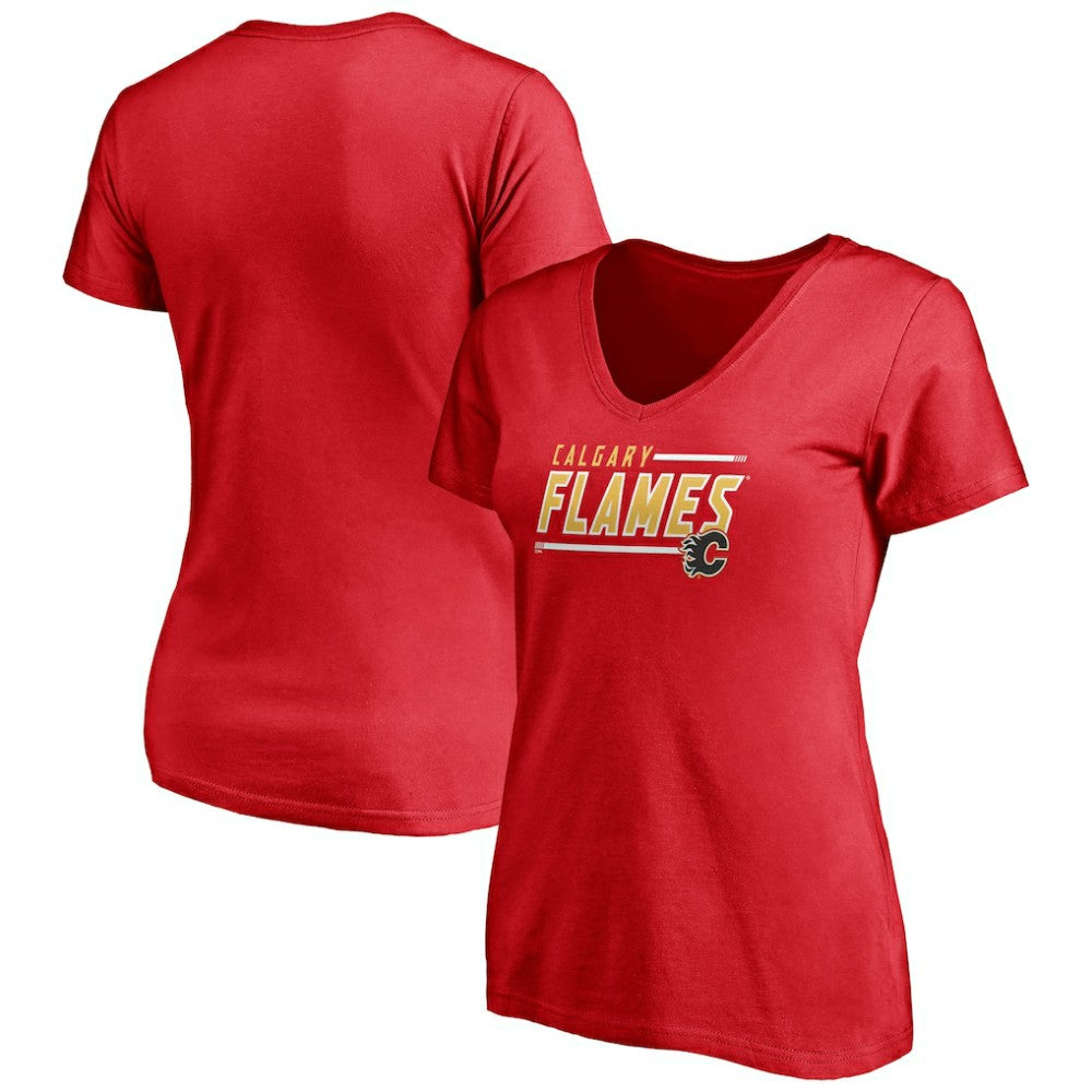 Calgary Flames Fanatics Women's Plus Size Mascot In Bounds V-Neck T-Shirt Online