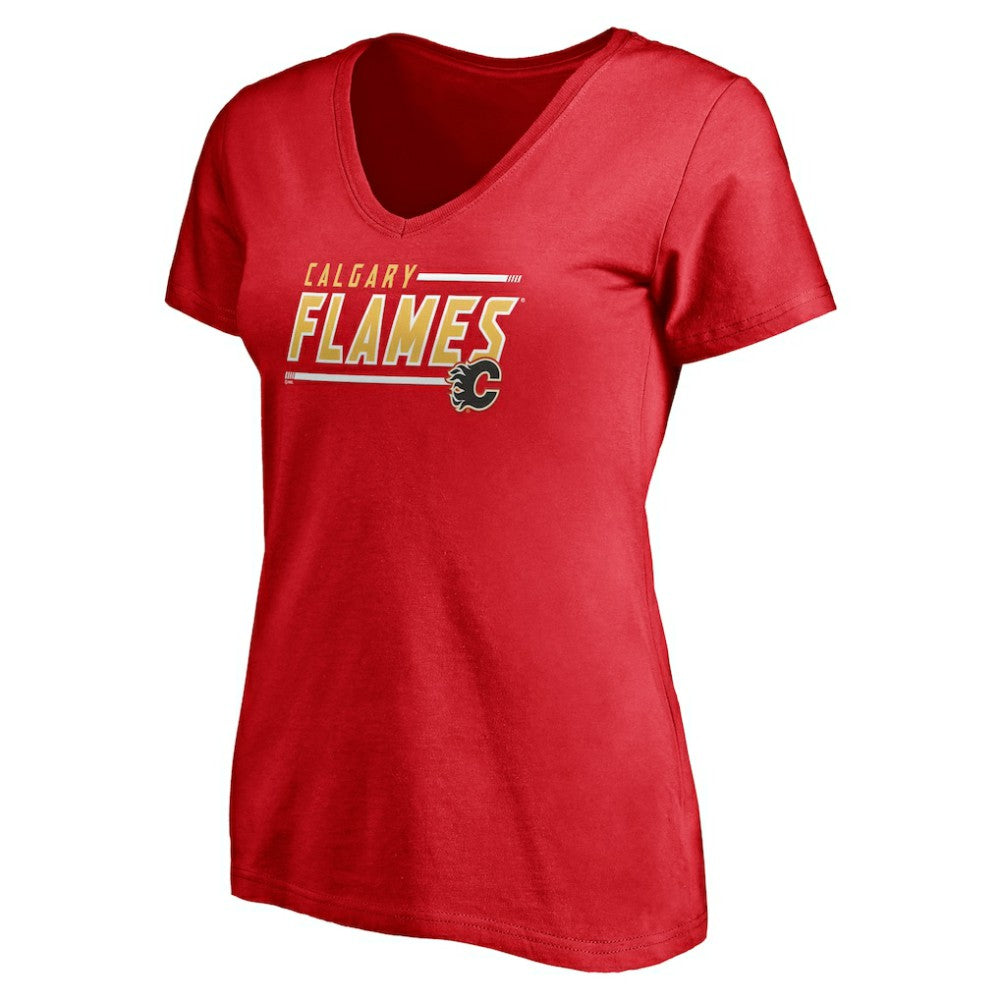 Calgary Flames Fanatics Women's Plus Size Mascot In Bounds V-Neck T-Shirt Online