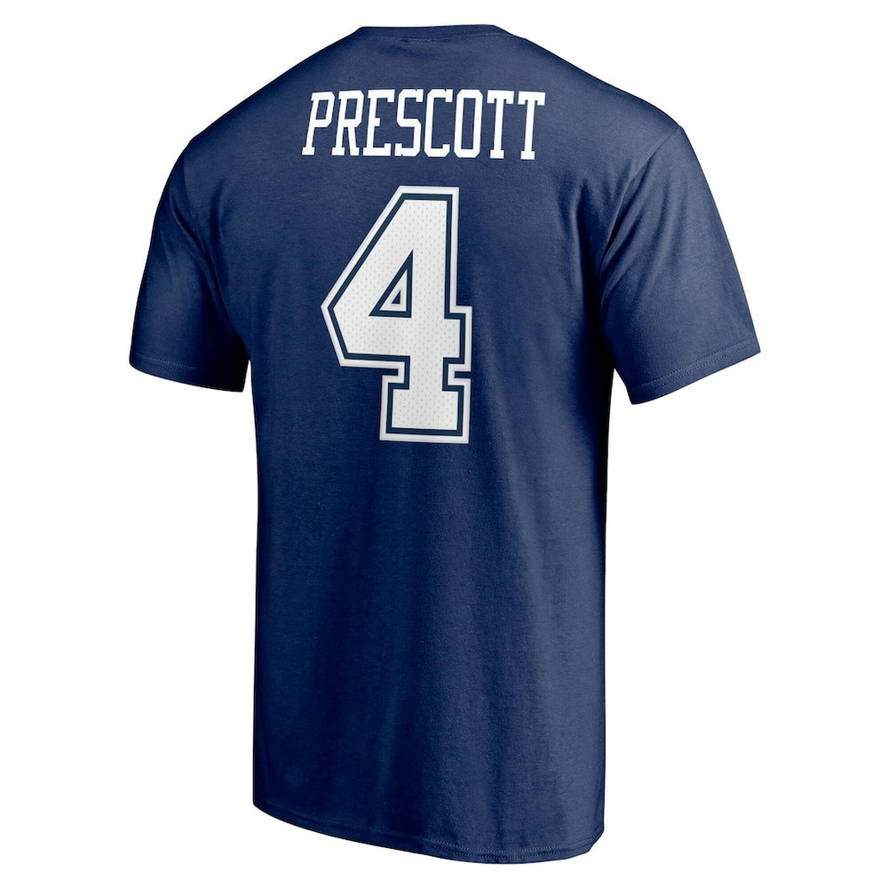 Dallas Cowboys Fanatics Dak Prescott  Player Icon Name & Number T-Shirt