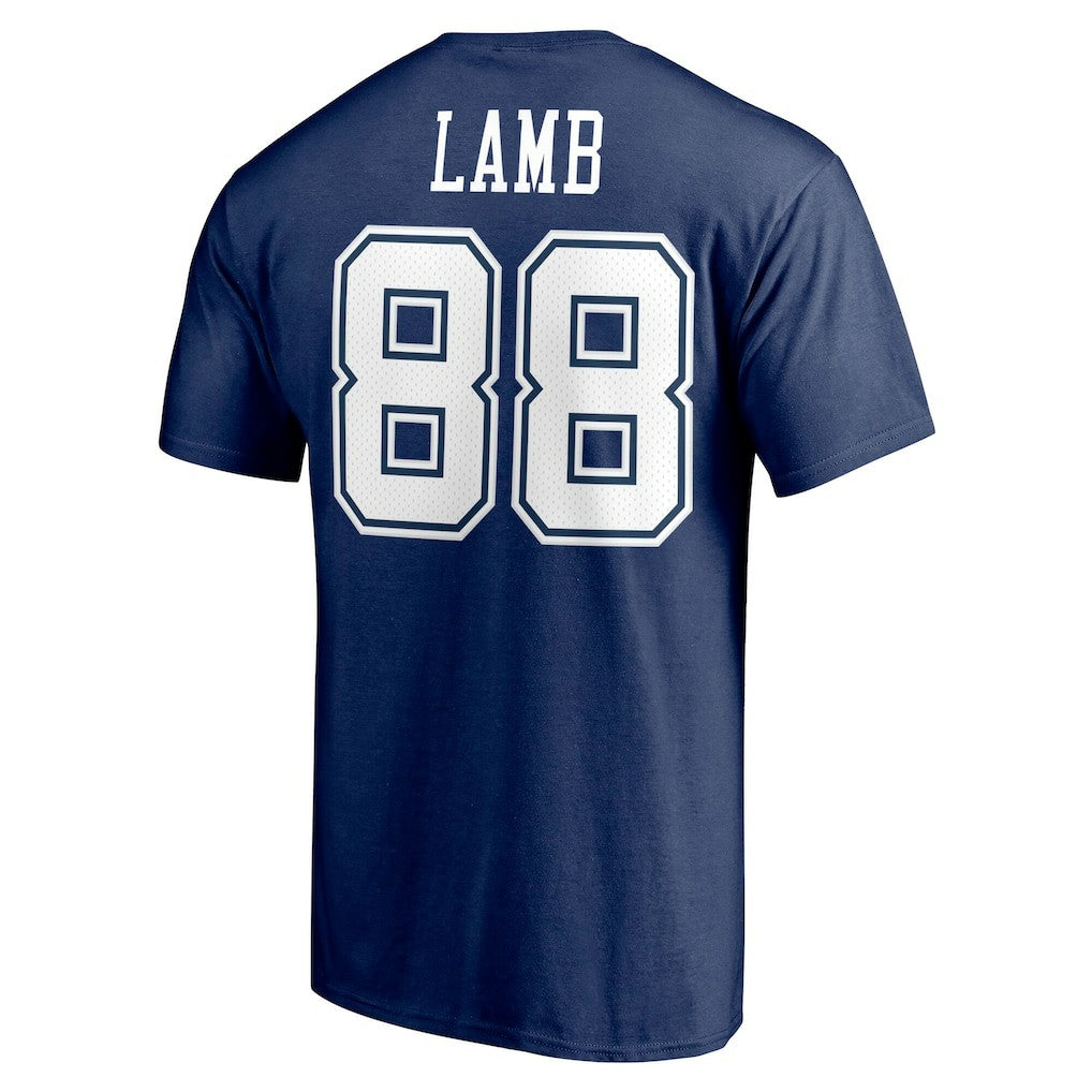 Dallas Cowboys Fanatics CeeDee Lamb  Player Icon Name & Number T-Shirt