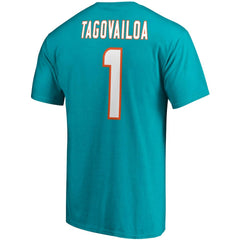 Miami Dolphins Fanatics Tua Tagovailoa  Player Icon Name & Number T-Shirt
