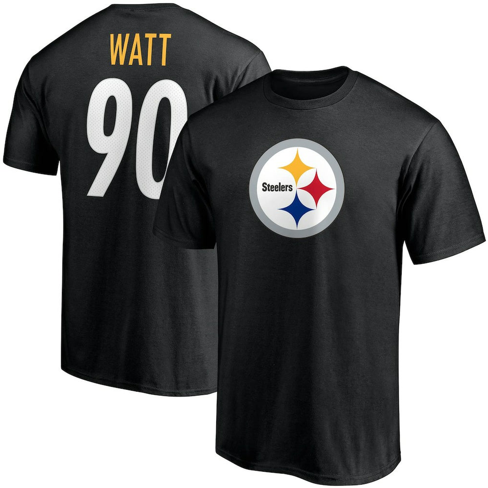Pittsburgh Steelers Fanatics T.J. Watt  Player Icon Name & Number T-Shirt