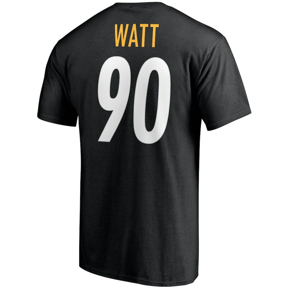 Pittsburgh Steelers Fanatics T.J. Watt  Player Icon Name & Number T-Shirt