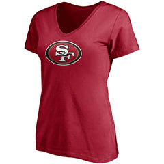 San Francisco 49ers Fanatics Nick Bosa  Women's Player Icon Name & Number V-Neck T-Shirt