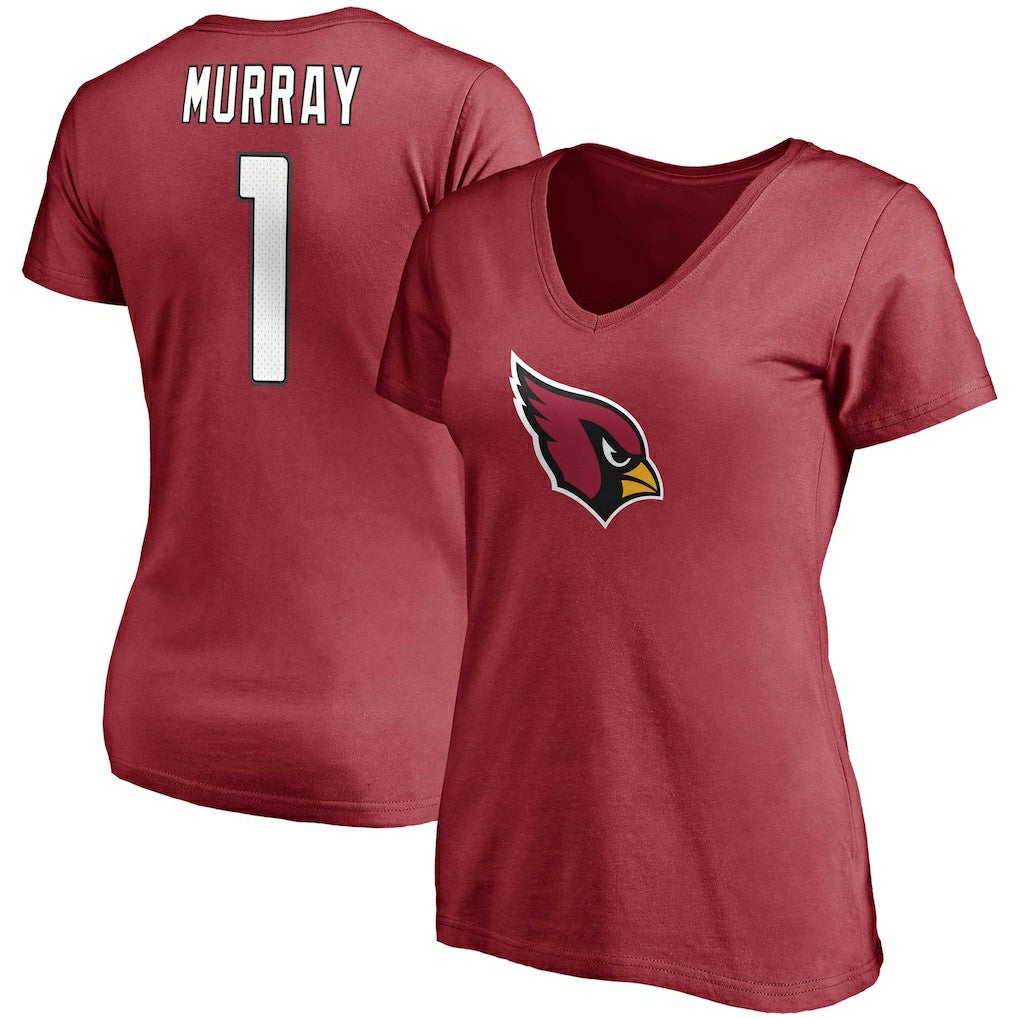 Arizona Cardinals Fanatics Kyler Murray  Women's Player Icon Name & Number V-Neck T-Shirt