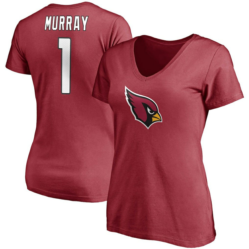 Arizona Cardinals Fanatics Kyler Murray  Women's Player Icon Name & Number V-Neck T-Shirt