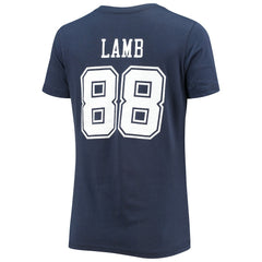 Dallas Cowboys Fanatics CeeDee Lamb  Women's Player Icon Name & Number V-Neck T-Shirt