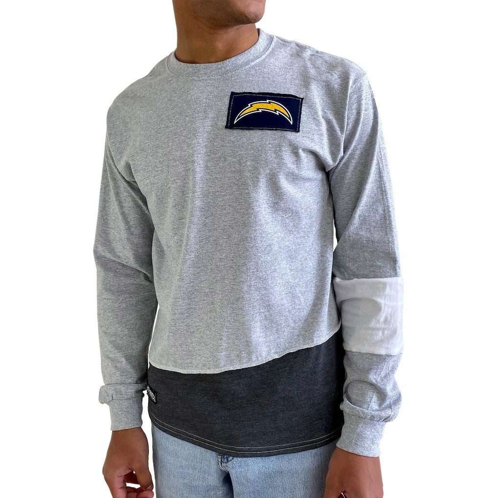 Los Angeles Chargers  Refried Apparel Sustainable Angle Long Sleeve T-Shirt