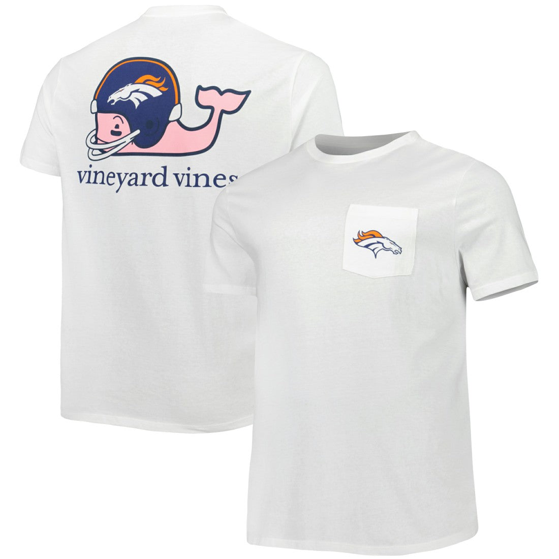 Denver Broncos  Vineyard Vines Big & Tall Helmet T-Shirt