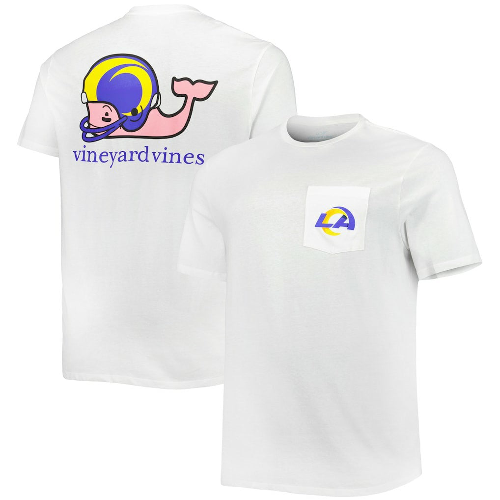 Los Angeles Rams  Vineyard Vines Big & Tall Helmet T-Shirt