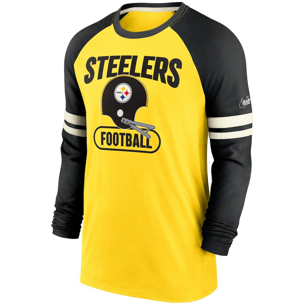 Pittsburgh Steelers Nike Throwback Raglan Long Sleeve T-Shirt