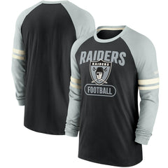 Las Vegas Raiders Nike Throwback Raglan Long Sleeve T-Shirt