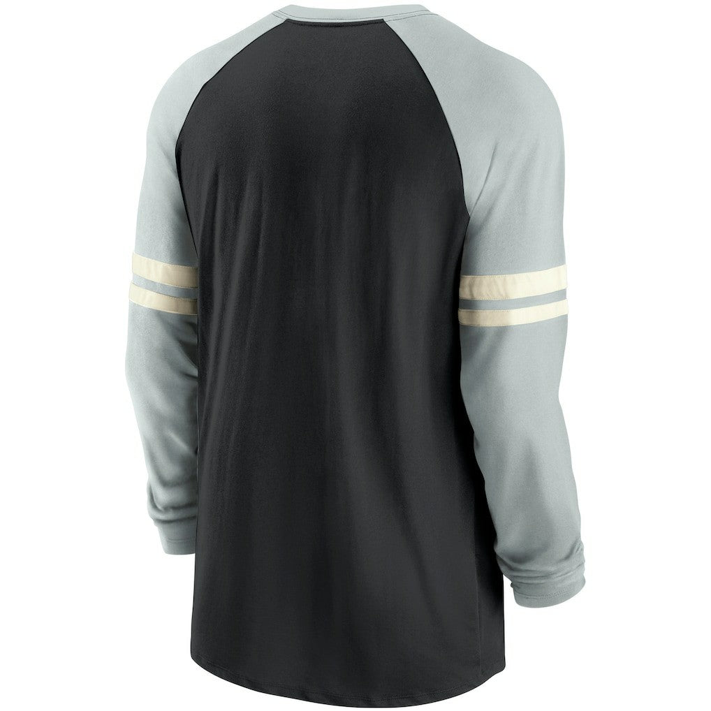 Las Vegas Raiders Nike Throwback Raglan Long Sleeve T-Shirt