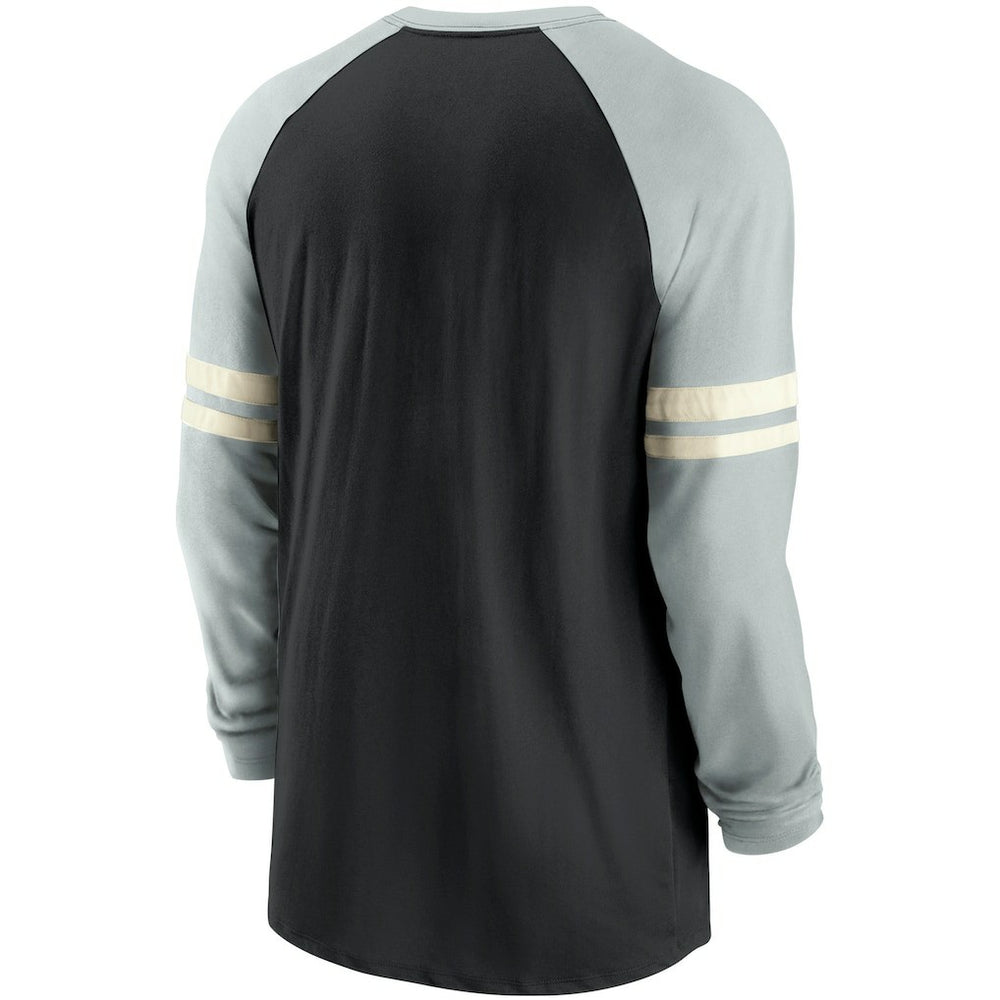 Las Vegas Raiders Nike Throwback Raglan Long Sleeve T-Shirt