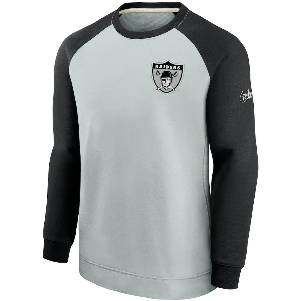 Las Vegas Raiders Nike Historic Raglan Crew Performance Sweater