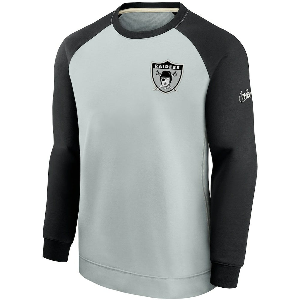 Las Vegas Raiders Nike Historic Raglan Crew Performance Sweater