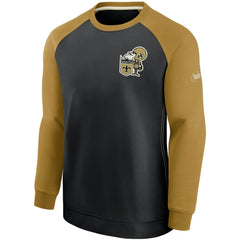 New Orleans Saints Nike Historic Raglan Performance Pullover Sweater