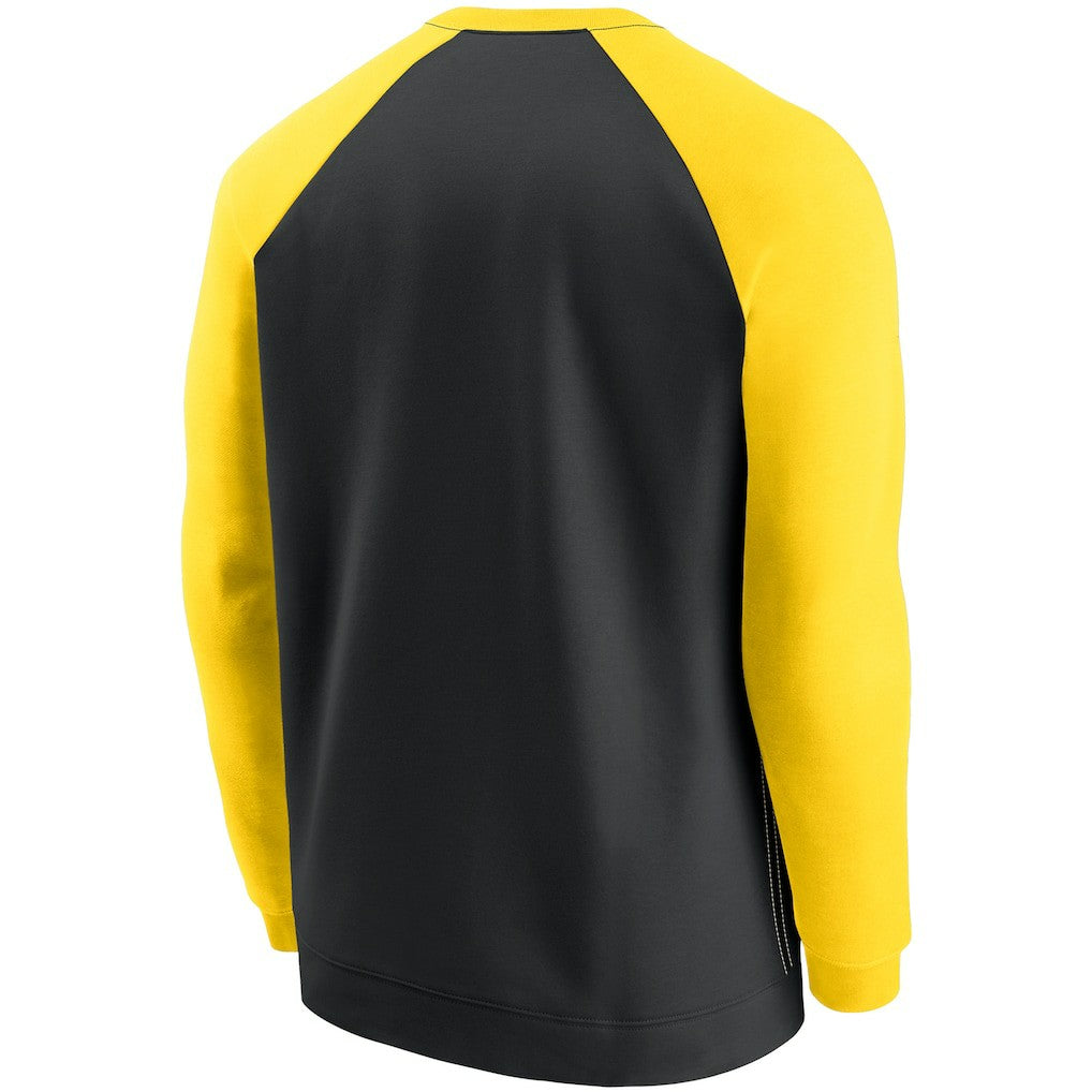 Pittsburgh Steelers Nike Historic Raglan Crew Performance Sweater