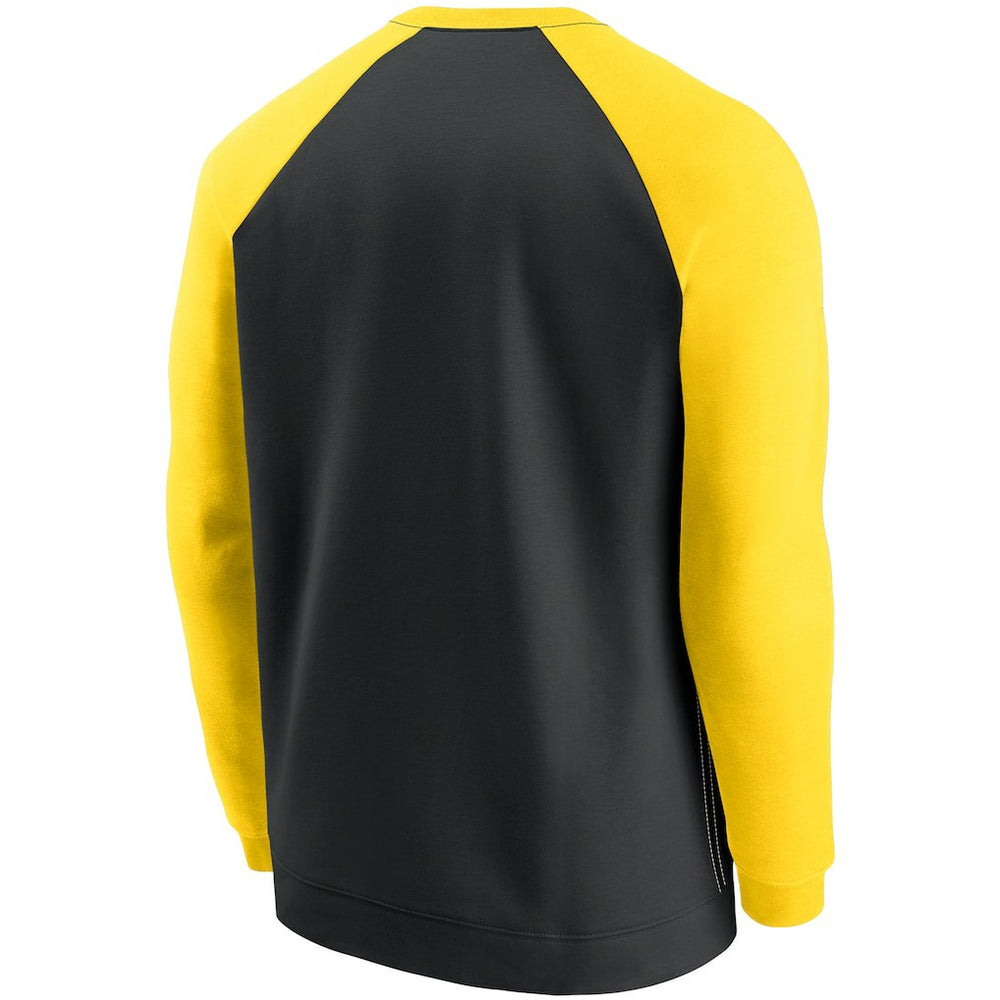 Pittsburgh Steelers Nike Historic Raglan Crew Performance Sweater