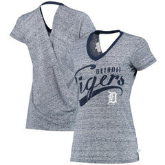 Detroit Tigers Touch Women's Hail Mary V-Neck Back Wrap T-Shirt | MLB Sale