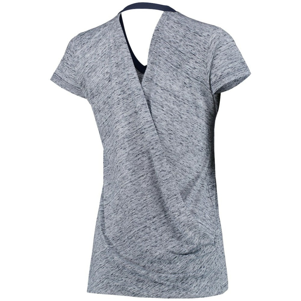 Detroit Tigers Touch Women's Hail Mary V-Neck Back Wrap T-Shirt | MLB Sale