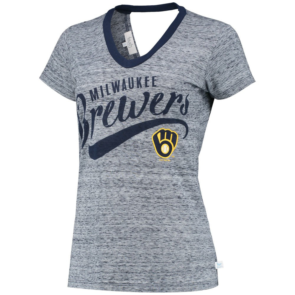 Milwaukee Brewers Touch Women's Hail Mary V-Neck Back Wrap T-Shirt | MLB US
