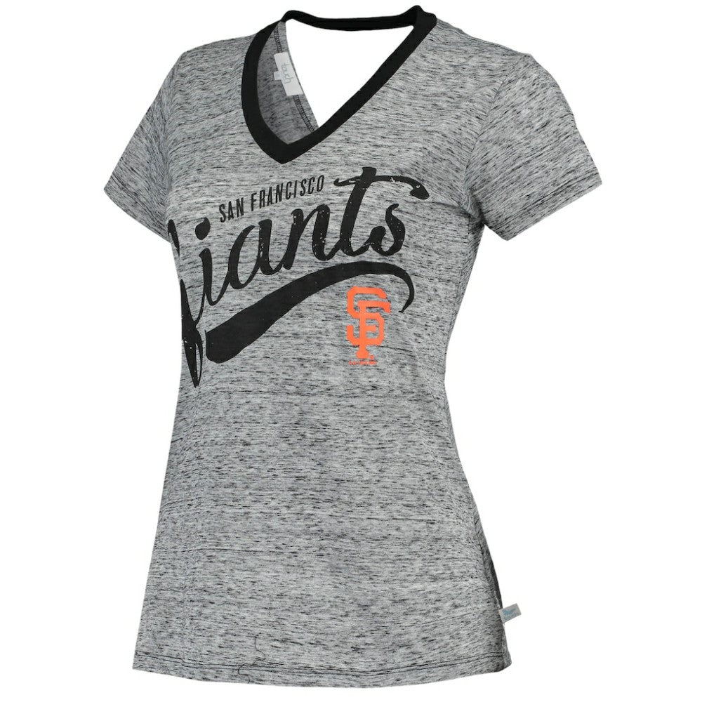 San Francisco Giants Touch Women's Hail Mary V-Neck Back Wrap T-Shirt | MLB Sale
