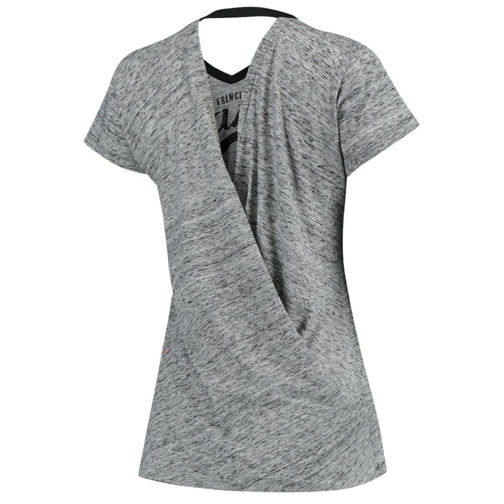 San Francisco Giants Touch Women's Hail Mary V-Neck Back Wrap T-Shirt | MLB Sale