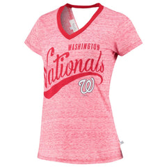 Washington Nationals Touch Women's Hail Mary V-Neck Back Wrap T-Shirt | MLB Outlet