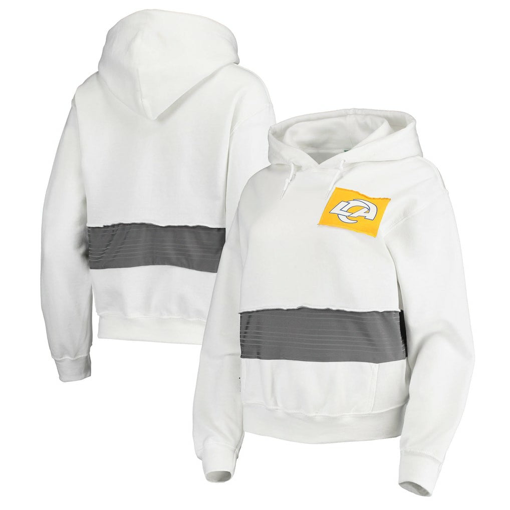 Los Angeles Rams  Refried Apparel Women's Sustainable Crop Dolman Pullover Hoodie